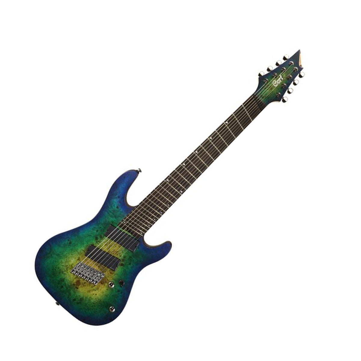 Cort KX508 Multi Scale II Electric Guitar, Mariana Blue Burst Front