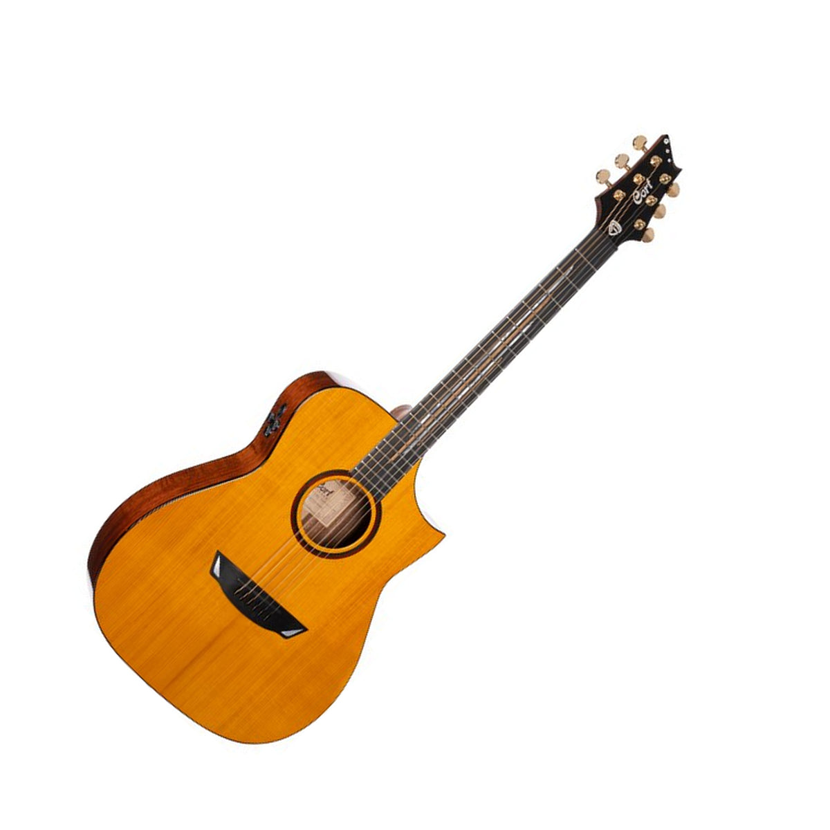 Cort Luxe II Acoustic-Electric Guitar with Premium Case, Natural Gloss Front