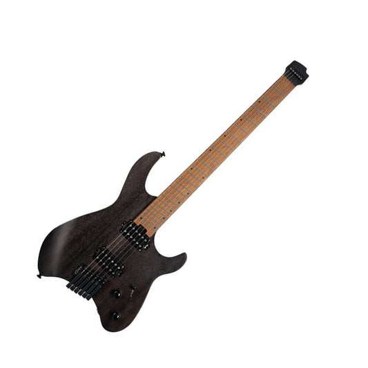Cort Space G6MS Electric Guitar with Gig Bag, Semi Gloss Trans Black Front