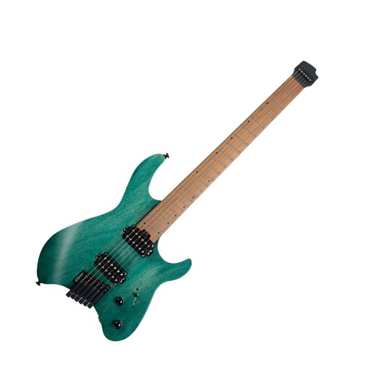 Cort Space G6MS Electric Guitar with Gig Bag, Semi Gloss Turquoise Front