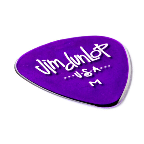 Dunlop Gels Purple Medium Picks (12-Pack), Vivid Translucent Polycarbonate