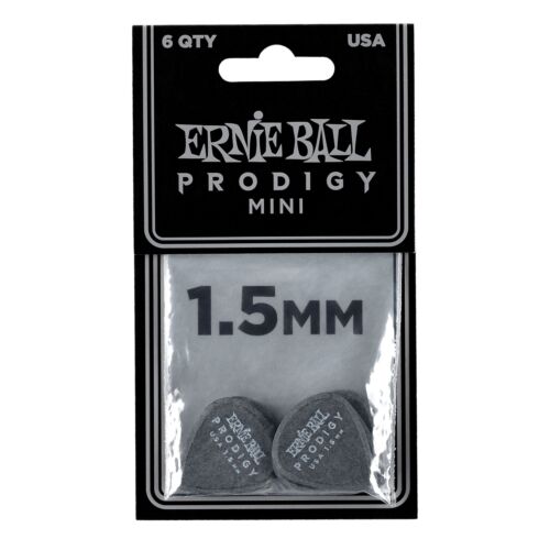 Ernie Ball 1.5mm Black Mini Prodigy Picks 6-pack