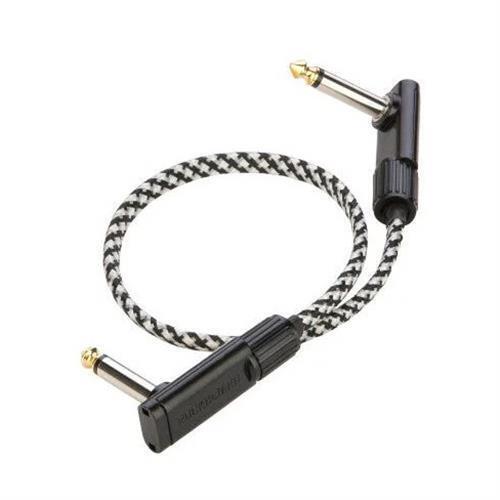 RockBoard Salt & Pepper Tweed Series Flat Patch Cable, 30 cm (approx. 12")