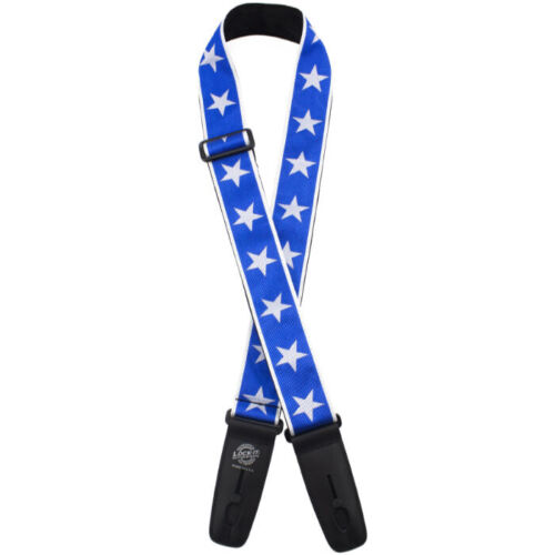 Lock-It Designer 2" Guitar/Bass Strap - Blue Star