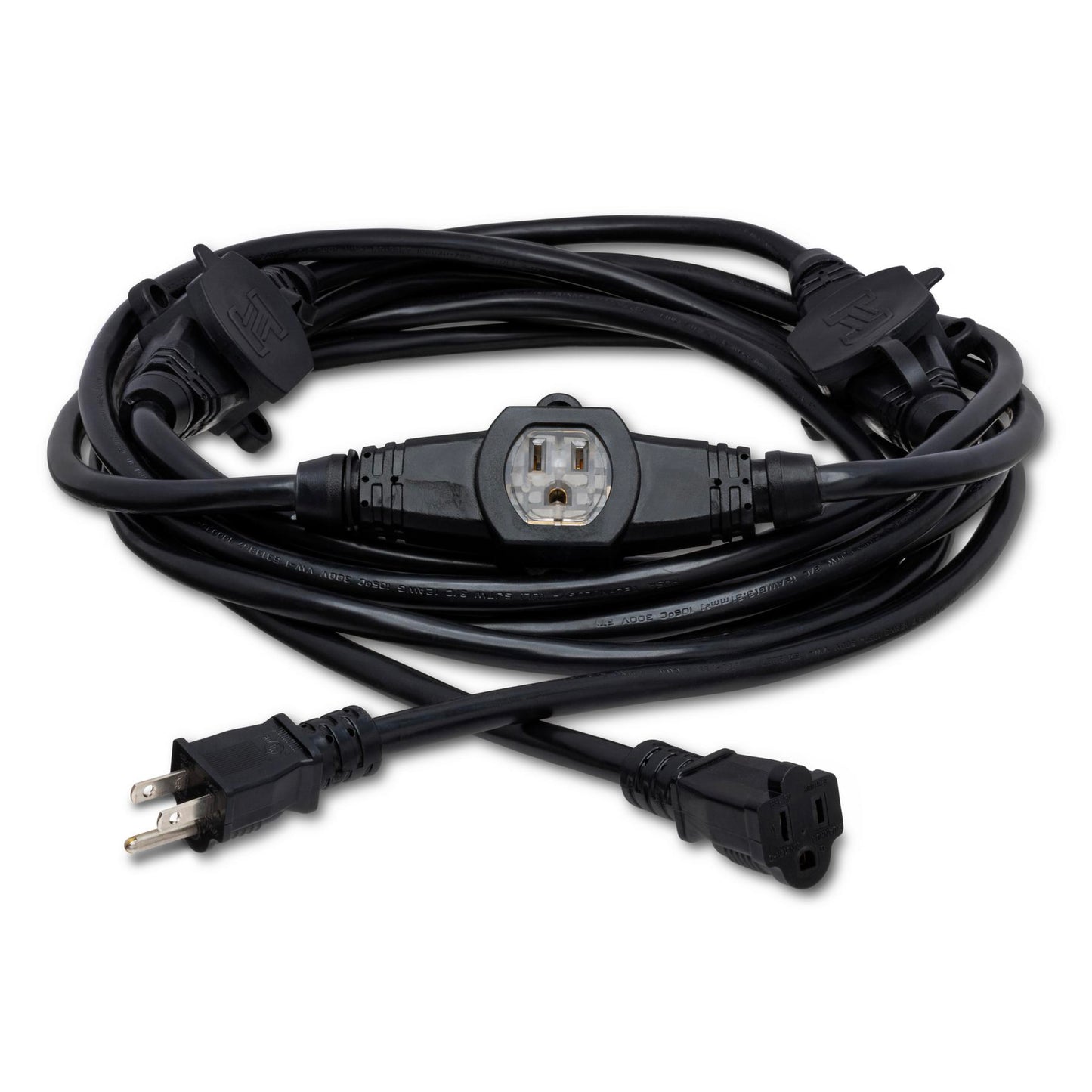 Hosa Power Distribution Cord, 3 X NEMA 5-15R to NEMA 5-15P, 12 AWG x 3 OFC, 25 ft