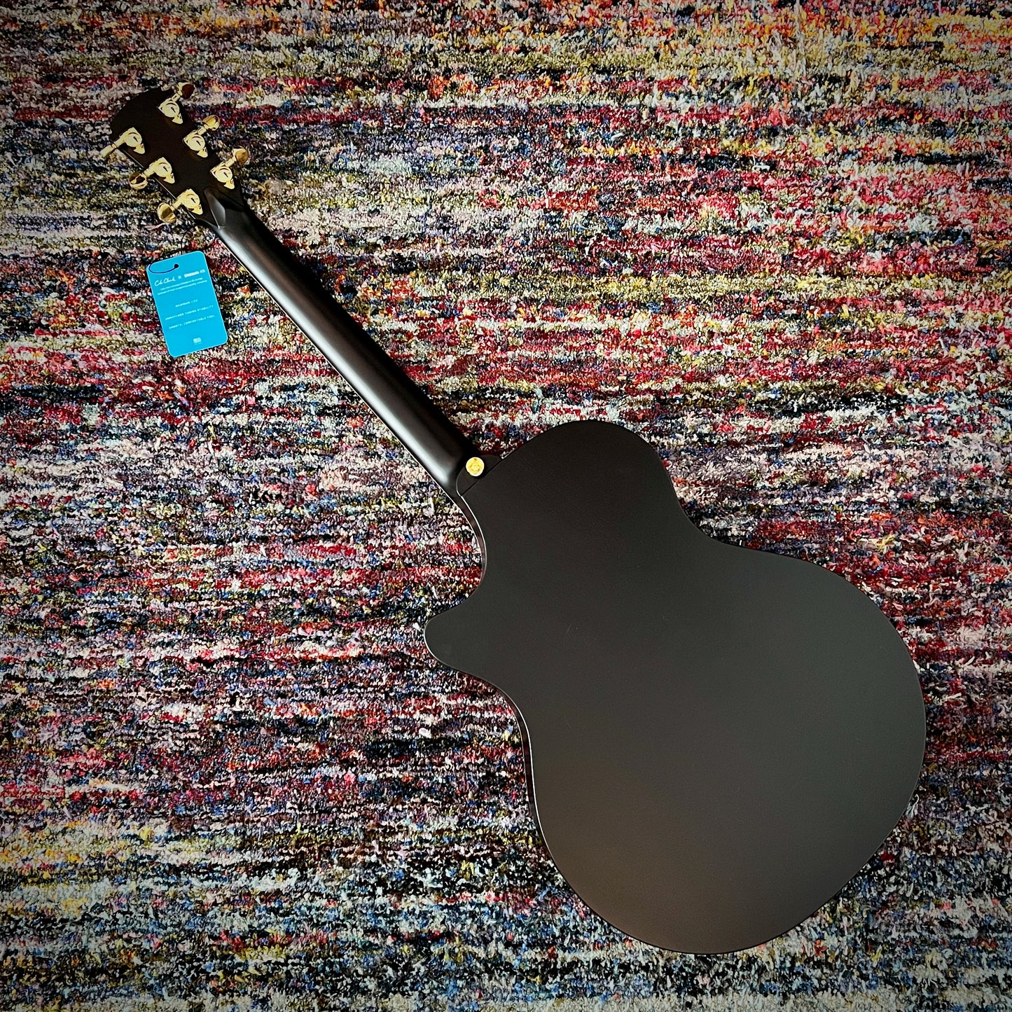 Cole Clark True Hybrid Thinline Acoustic-Electric Guitar, All AA Australian Blackwood, Cutaway, Balanced HSS, Black