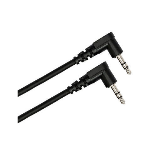 Hosa Stereo Interconnect, Right-angle 3.5 mm TRS to Same, 3 ft (CMM-103RR)