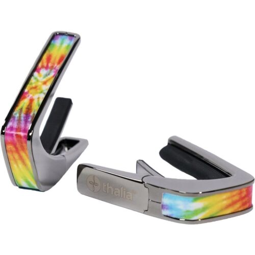 Thalia Capo - Black Chrome with "Pearl Tie-Dye" Exotic Shell Inlay