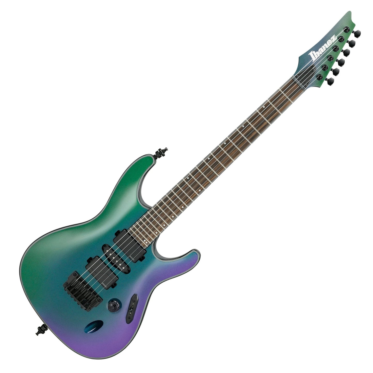 Ibanez Axion Label S671ALB Electric Guitar, Blue Chameleon (BCM, Green/Blue Polychrome)