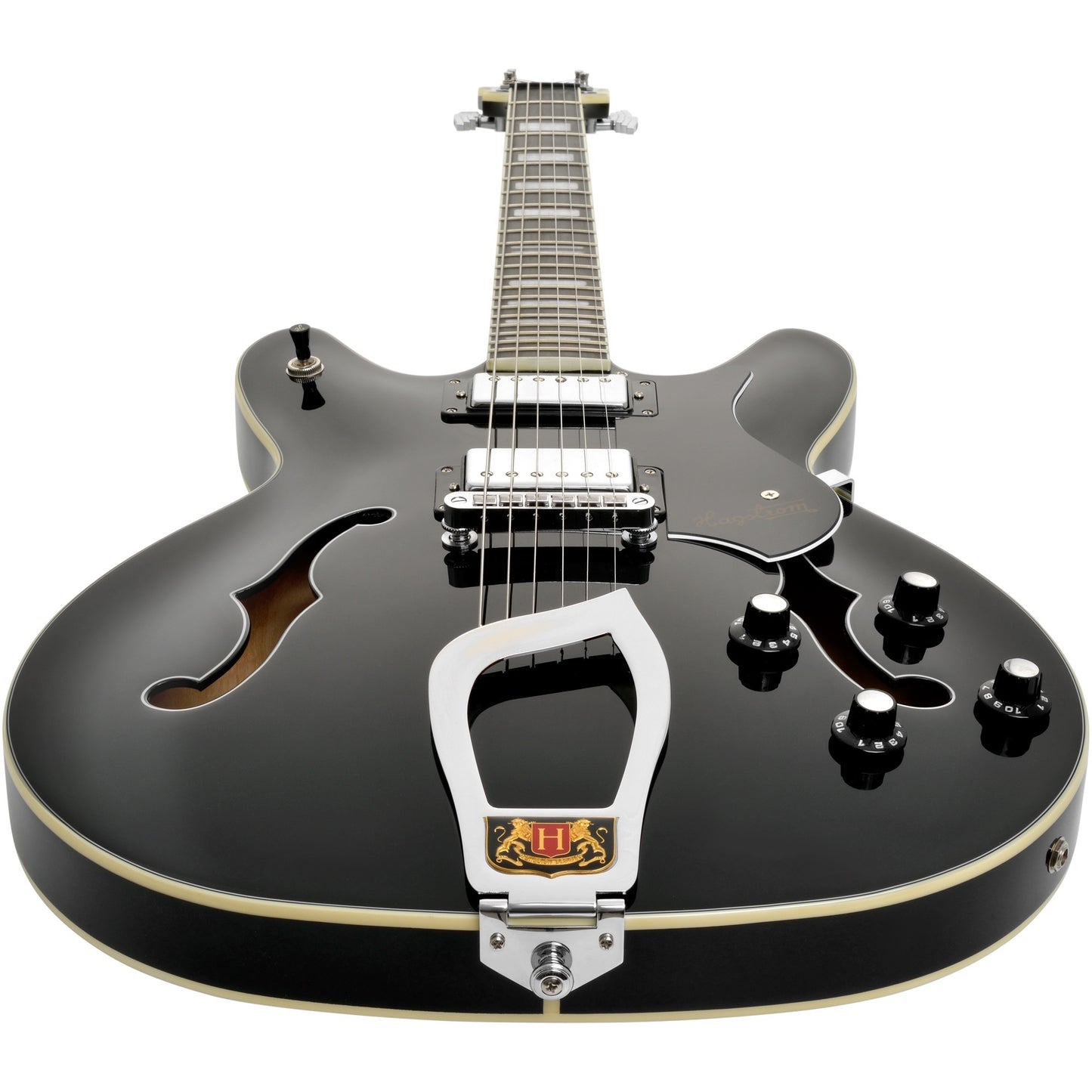 Hagstrom Viking, Black Gloss - Classic Semi-Hollow for Everything