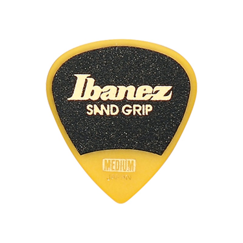 Ibanez PPA16MSG Wizard Series, Sand Grip Picks 6 Pack 0.8mm, Yellow, Made in Japan (PPA16MSGYE)