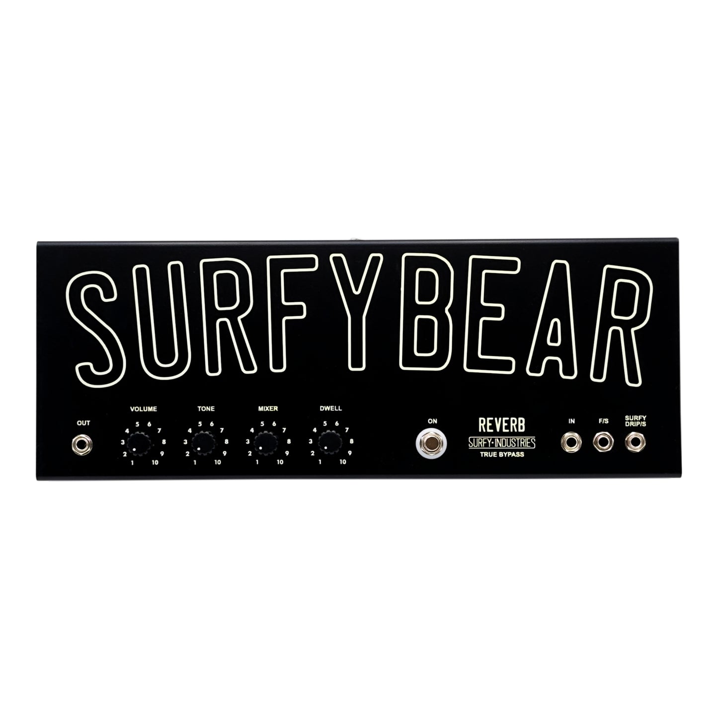 Surfy Industries SurfyBear Metal Spring Reverb Unit, Black V2.1 w/ SurfyPan