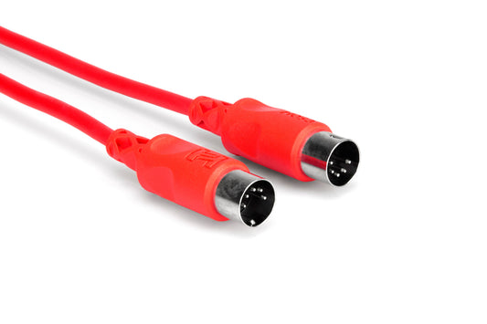 Hosa MID-303RD 5-Pin MIDI Cable - 3', Red