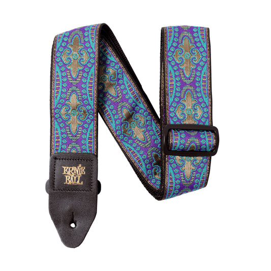 Ernie Ball Kashmir Moonrise Jacquard Strap, Gold/Purple/Blue