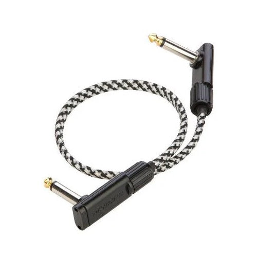 RockBoard Salt & Pepper Tweed Series Flat Patch Cable, 30 cm (approx. 12")