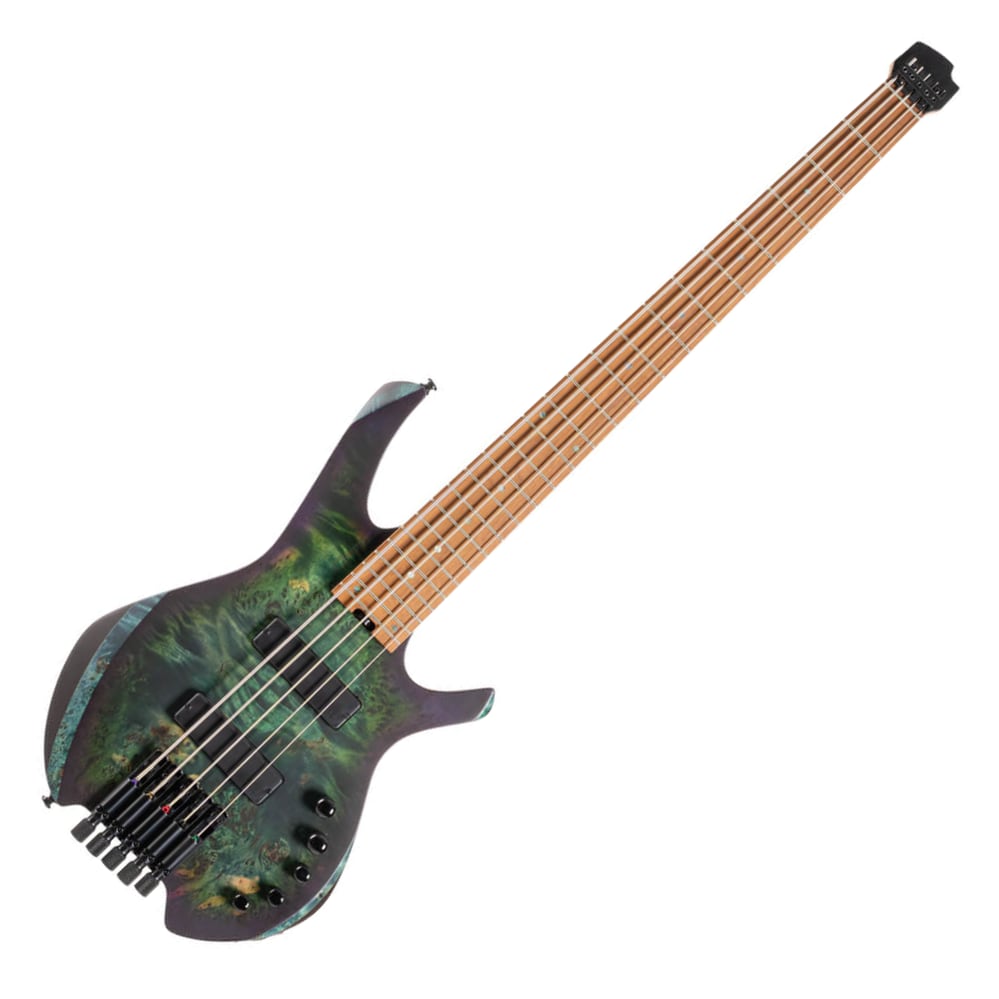 Cort Space 5, 5-String Headless Bass, Star Dust Green