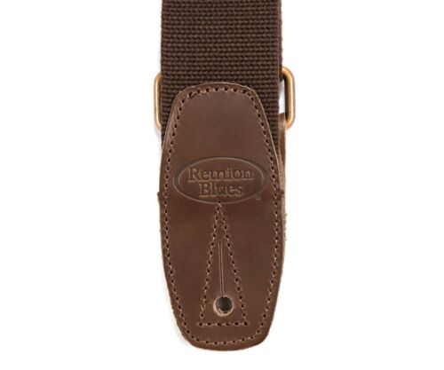 Reunion Blues Merino Wool 2" Wide Guitar Strap, Brown (RBS-34), Length = 42"-60"