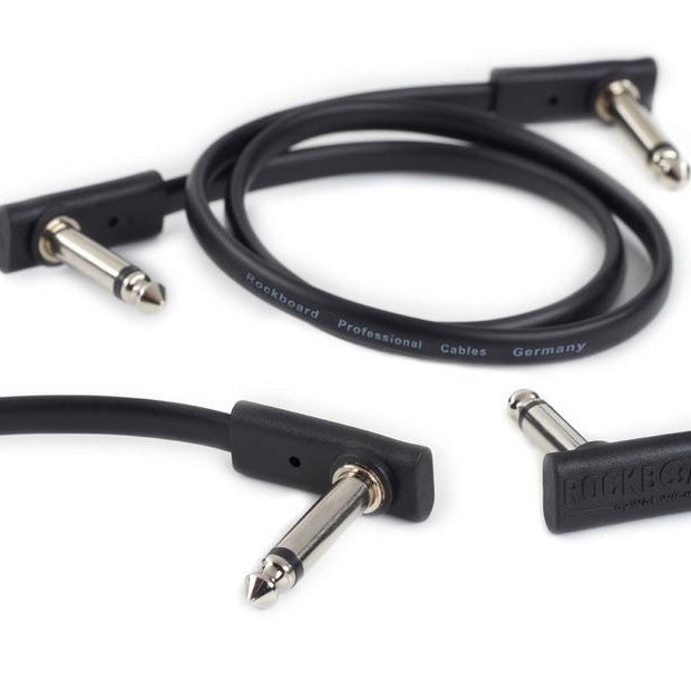 RockBoard Flat Patch Cable, Black, 5 cm (1 15/16"), low profile