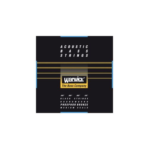 Warwick Black Label - Acoustic Bass Strings, 4-String Set (45-105), Phosphor Bronze, Medium Scale