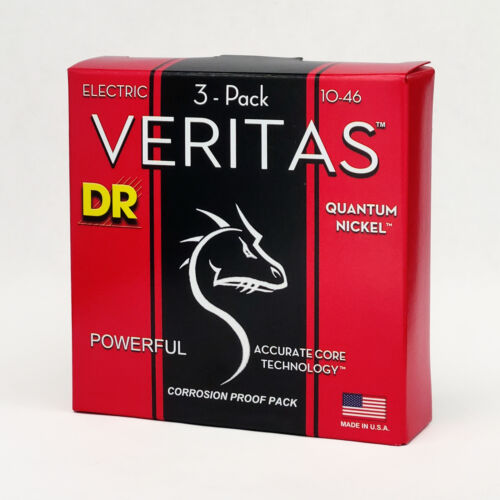 DR Strings 3-Pack VERITAS Coated Core Electric Guitar Strings Medium 10-46