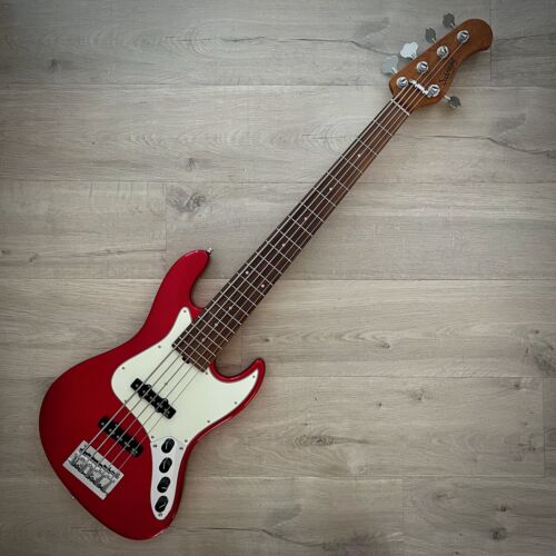 Sadowsky MetroExpress 21-Fret Vintage JJ 5-String Bass, Candy Apple Red Metallic High Polish, Morado Fretboard (2023 Updated Model)