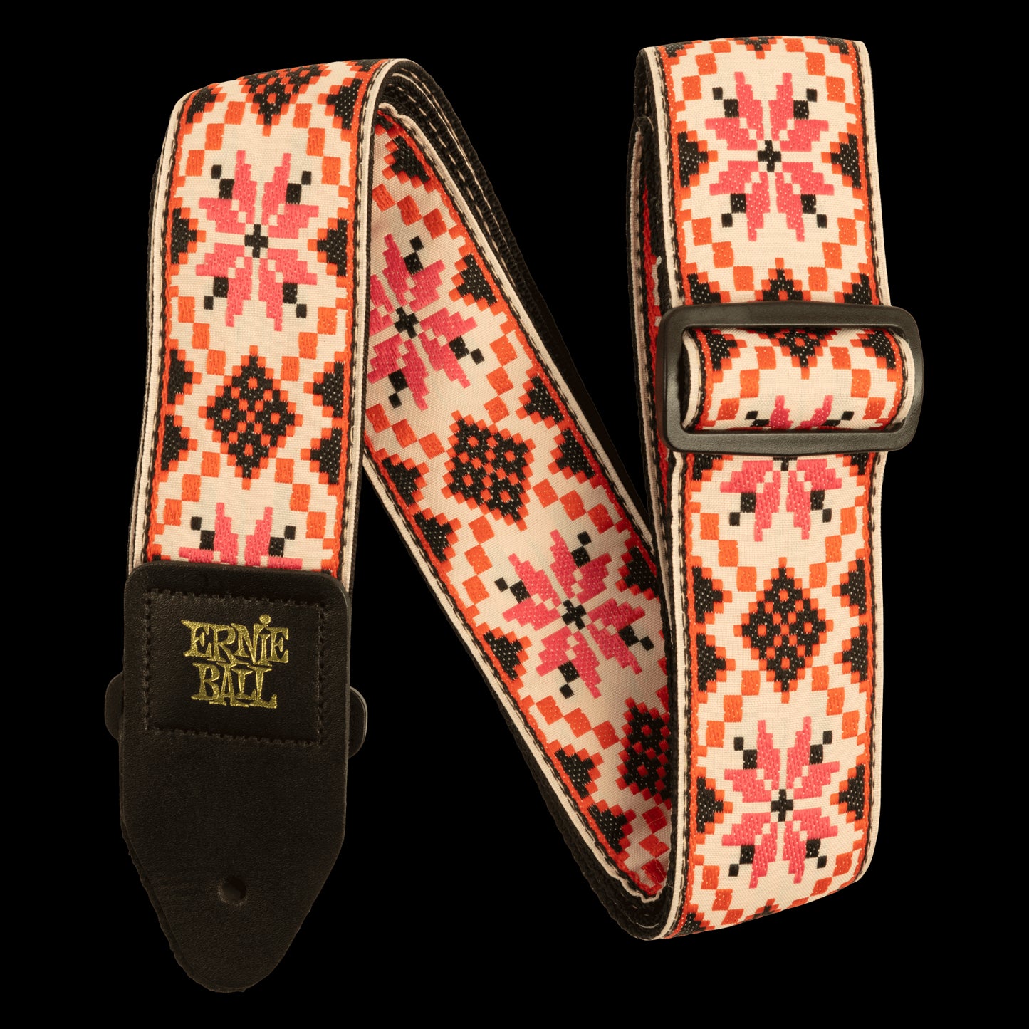 Ernie Ball Classic Jacquard Guitar Strap/Bass Strap - Cinnamon Needlepoint