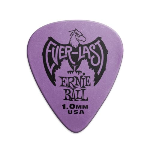 Ernie Ball 1.0mm Purple Everlast Picks 12-pack, Purple