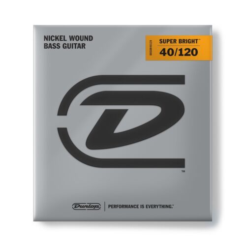 Dunlop Nickel Wound Super Bright Bass Strings, Light 5-String Set (40-120), DBSBN40120