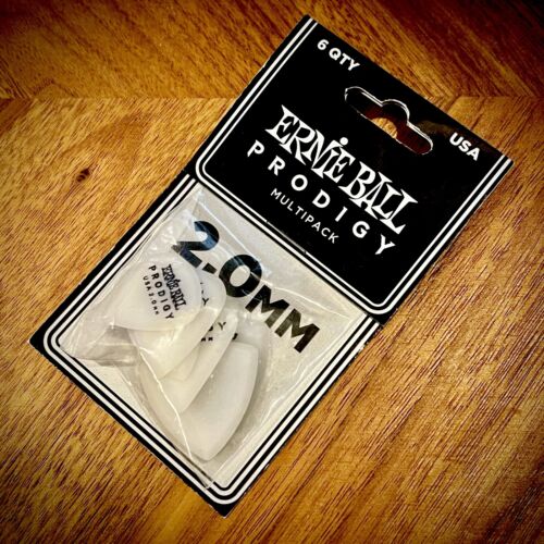 Ernie Ball Prodigy Guitar Picks - Multipack 2.0mm White - 6 Pack