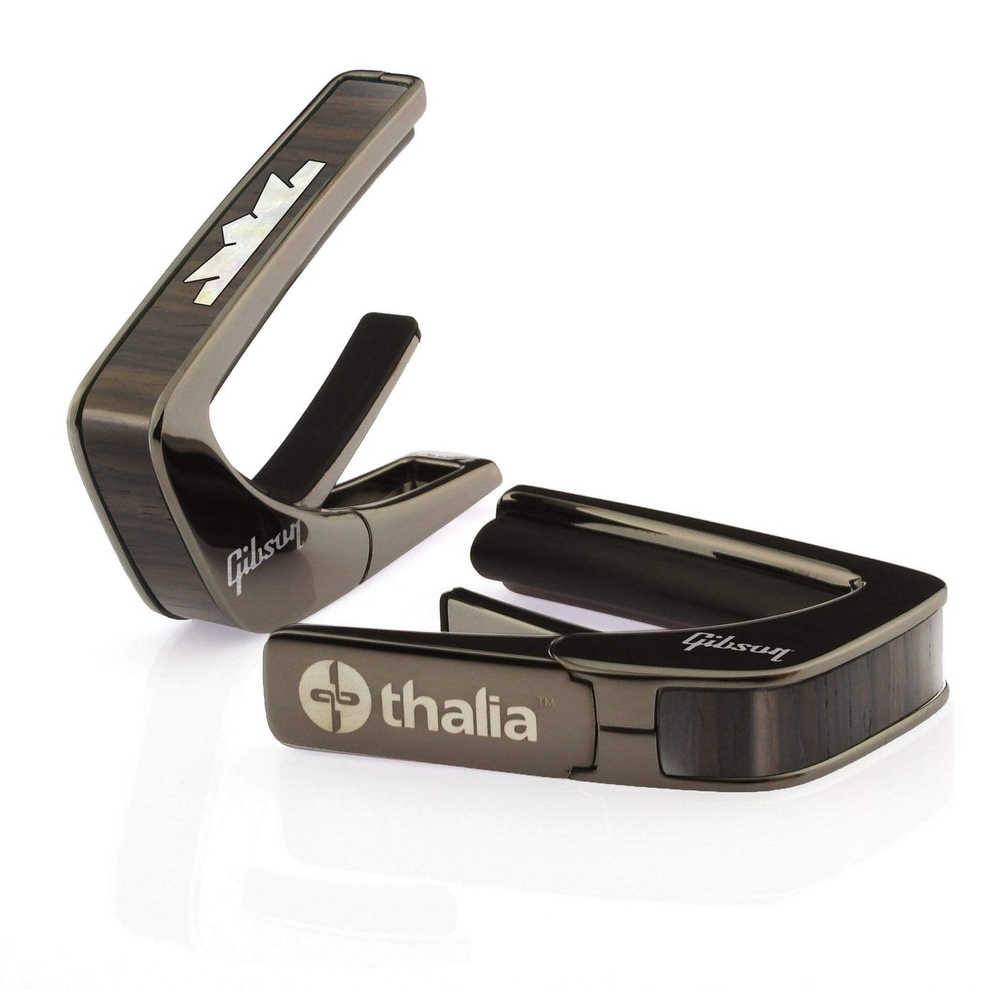 Thalia Guitar Capo - Gibson Officially Licensed (With Gibson Specific Fret Pads) (Gibson Crown Rosewood, Black Chrome)