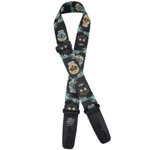 Lock-It Poly Plush 2" Guitar/Bass Strap - Sugar Skulls