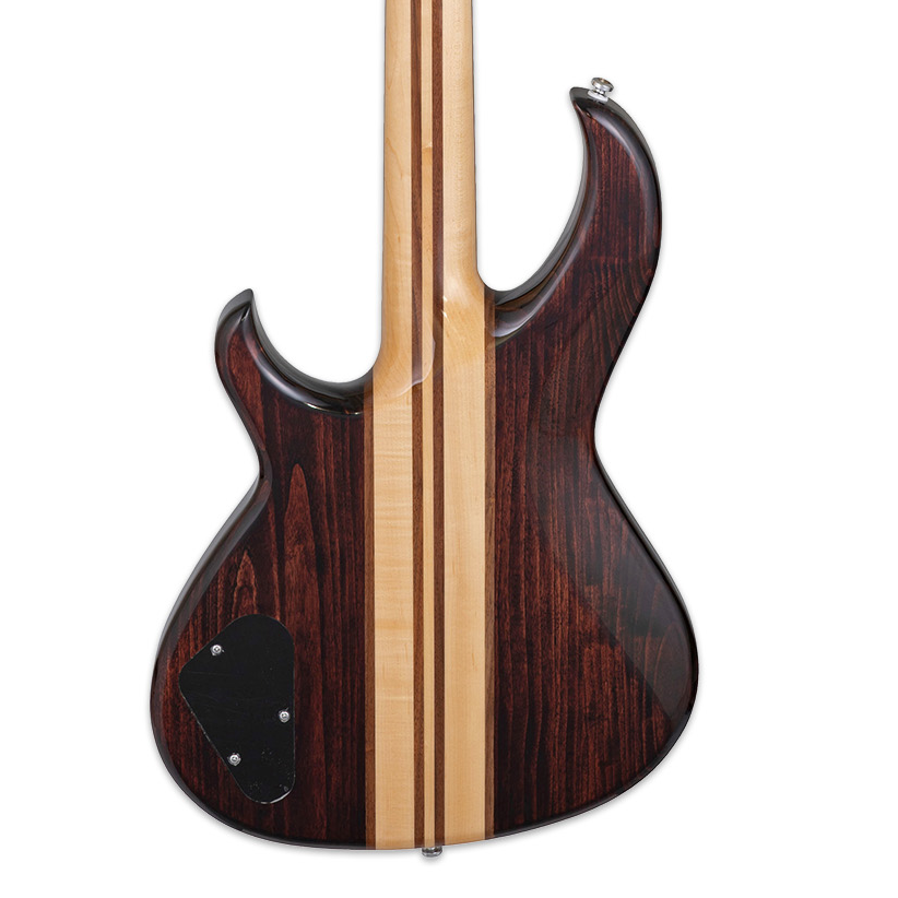 Aria Pro II SB-700 Electric Bass Guitar, Walnut Finish (Ash Body, Maple/Walnut Neck) (2024 Reissue)