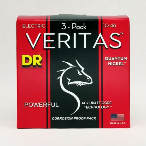 DR Strings 3-Pack VERITAS Coated Core Electric Guitar Strings Medium 10-46