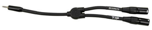 Pig Hog Solutions - 6" Y Cable, 3.5mm to Dual XLR (M), PY-M352XM