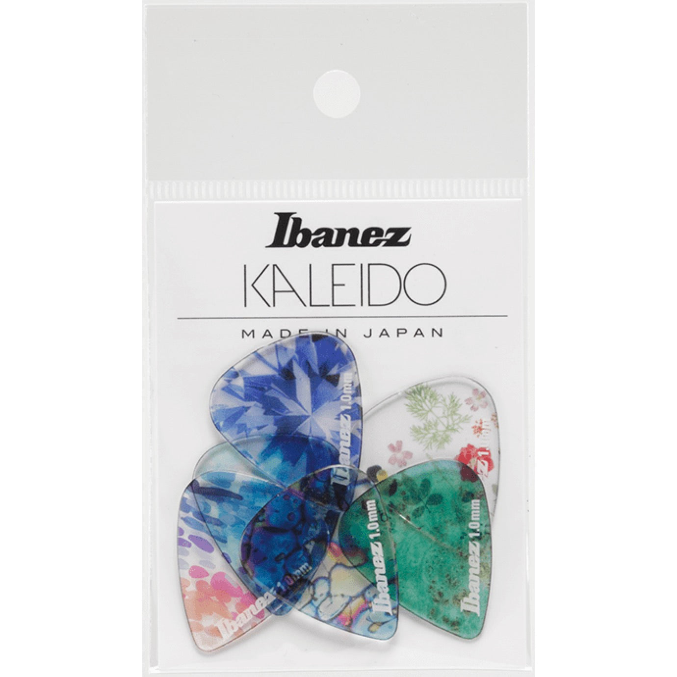 Ibanez KALEIDO Series Picks 6 Pack 1.0mm (PCP14H-C1), Made in Japan