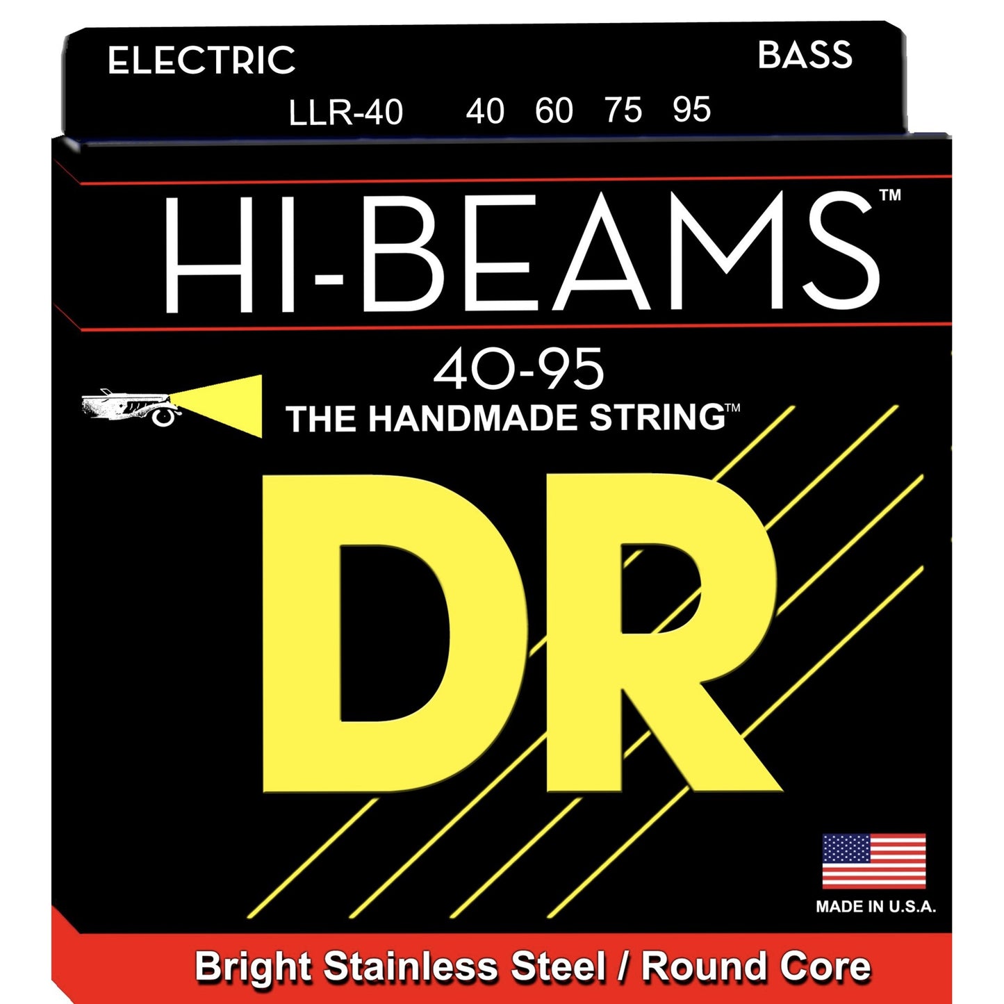 DR Strings HI-BEAM LLR-40 Stainless Steel Bass Strings Extra Light 40-95