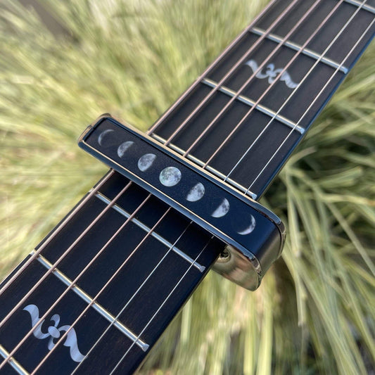 Thalia Capo - Deluxe Series - Black Chrome - Moon Phases on White Pearl