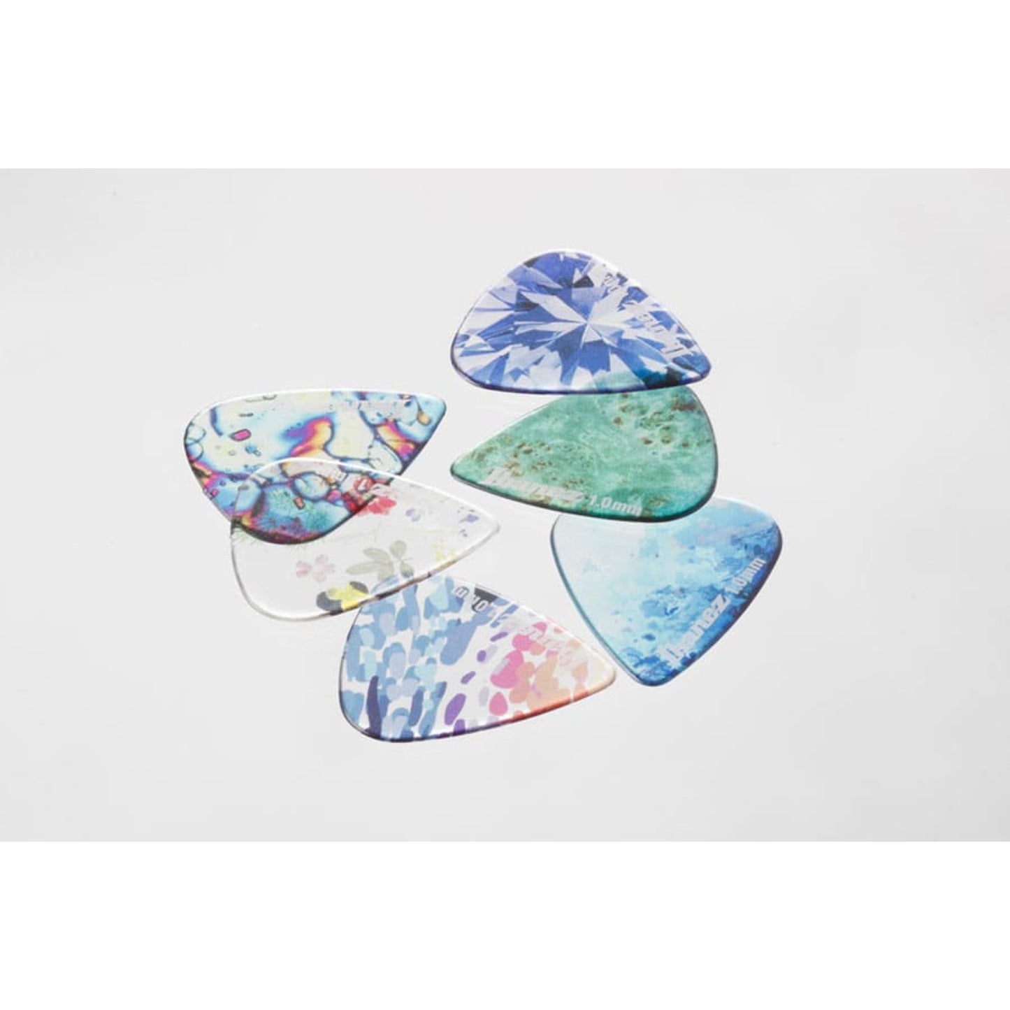 Ibanez KALEIDO Series Picks 6 Pack 1.0mm (PCP14H-C1), Made in Japan