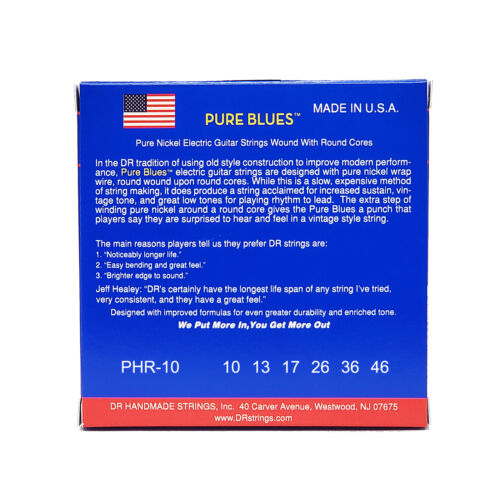 DR Strings 3-Pack Pure Blues Nickel Electric Guitar Strings, Medium 10-46