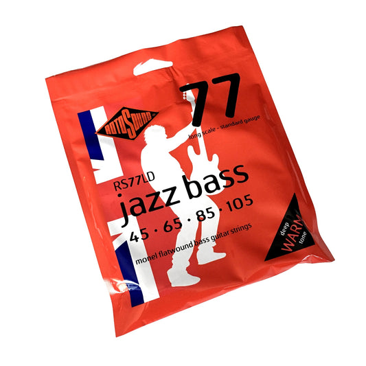 Rotosound RS77LD Jazz Bass 77 Monel Flatwound Bass Guitar Strings (45-105)