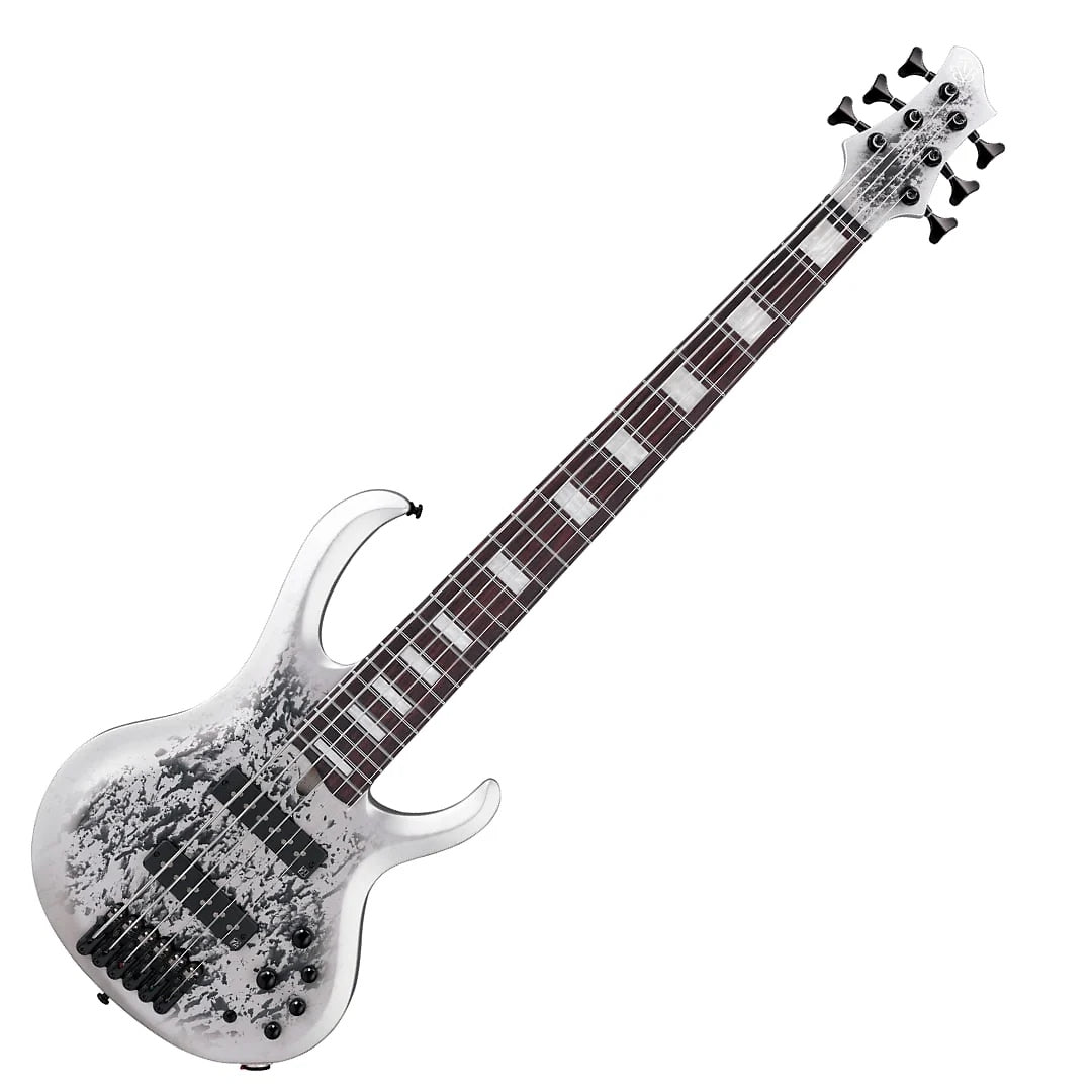 Ibanez 25th-anniversary BTB Standard 6-string Electric Bass Guitar - Silver Blizzard Matte (BTB25TH6SLM)