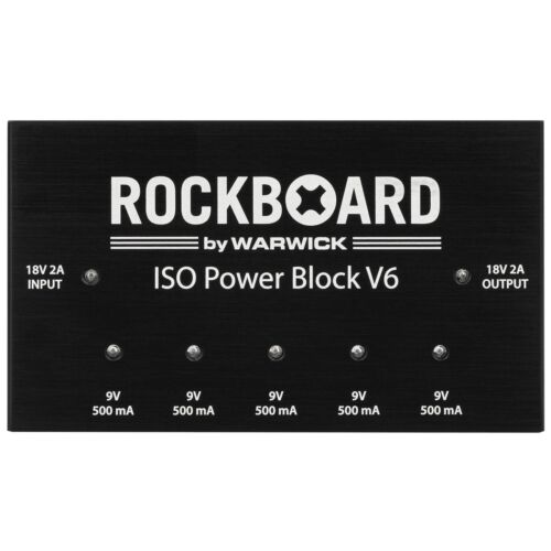 RockBoard ISO Power Block V6 - Isolated Multi Power Supply (5x 9v = 1x 18v, Linkable)