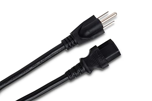 Hosa PWC-425 Power Cord IEC C13 to NEMA 515P - 25 Feet, Black