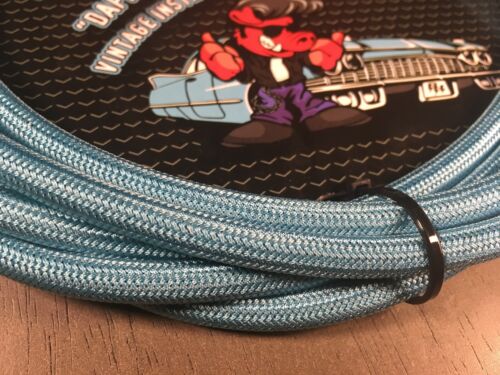 Pig Hog Vintage Instrument Cable - 10 FT Right Angle "Daphne Blue" (PCH10DBR)