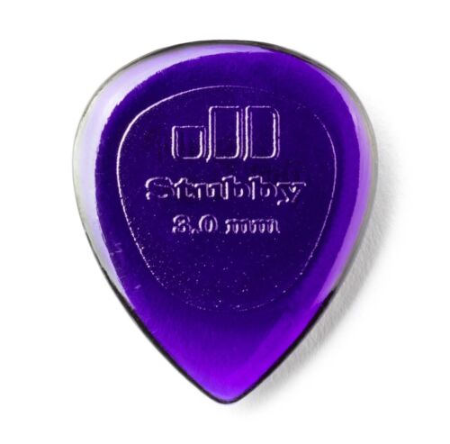 Dunlop Stubby Jazz Guitar Picks 3.0MM - 6 Pack (474P3.0 / Purple)