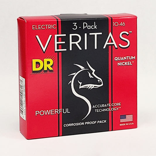 DR Strings 3-Pack VERITAS Coated Core Electric Guitar Strings Medium 10-46