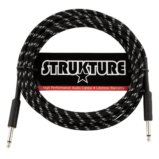 Strukture Instrument Cable - Vintage Black/Silver, 18.6 ft