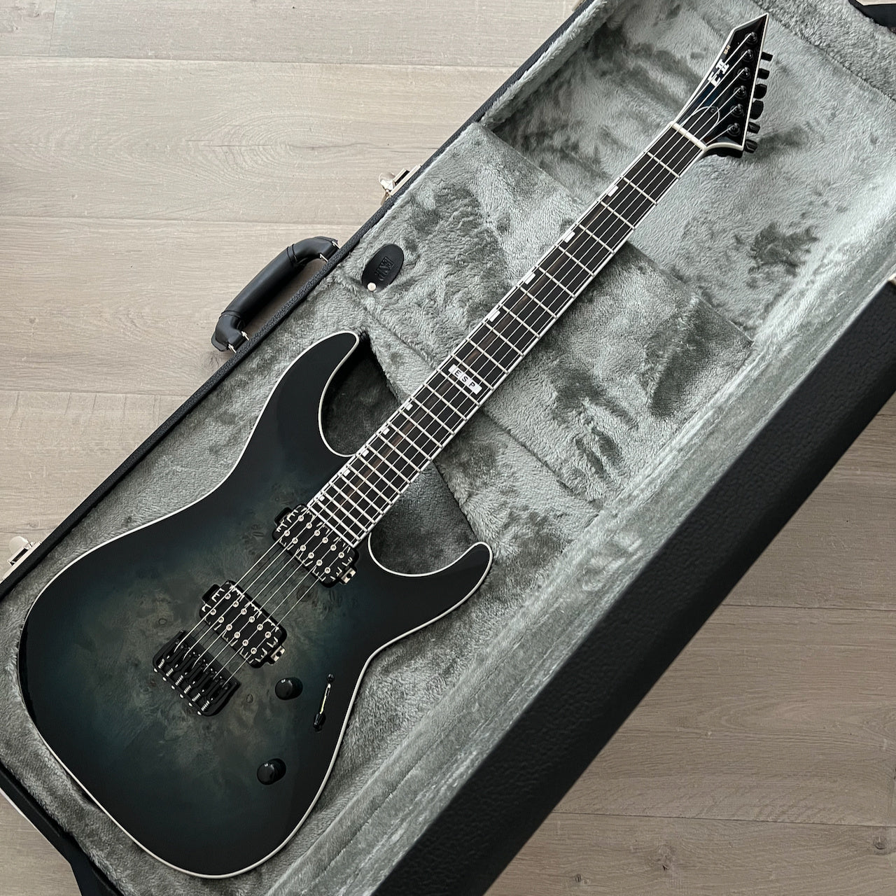 E-II (ESP) M-II HT, Mercury Blue Burst, with ESP Form-Fit Hardshell Case, Made in Japan (2023)