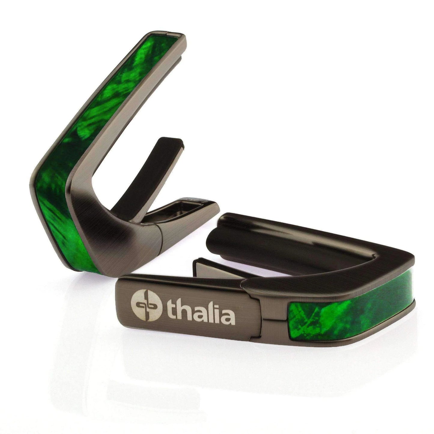 Thalia Capo - Black Chrome with Green Angel Wing Exotic Shell Inlay