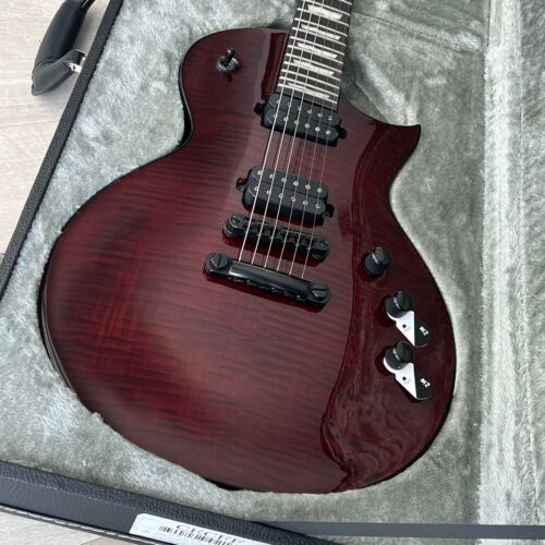 LTD (ESP) Deluxe EC-1001, Singlecut Guitar, Tiger Eye, Flame Maple, Fluence, with ESP Hardshell Case